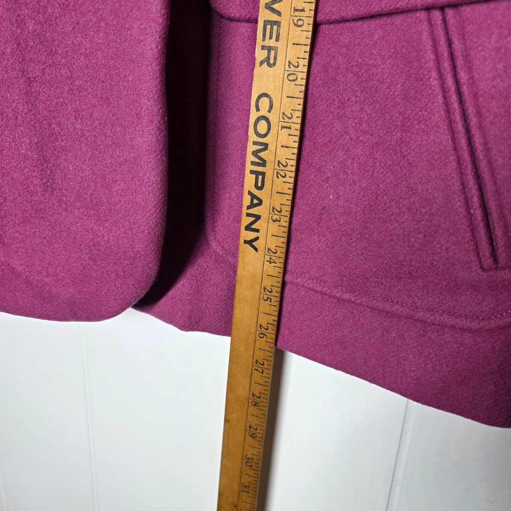Gap Womens Magenta Pink Wool Blend Double Breasted Peacoat Jacket Size M 498590 - Picture 6 of 12